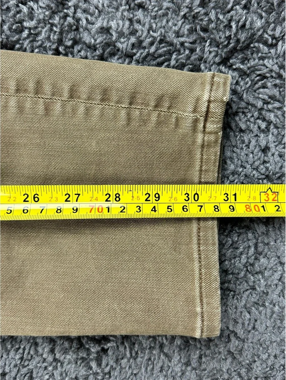 American Eagle Mens AirFlex+ Jeans Tan Brown Slim Straight Stretch Denim 32x32